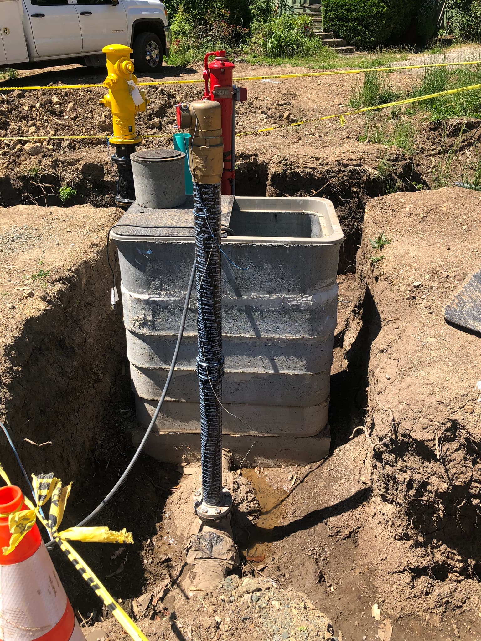 Plumbing rough-in construction